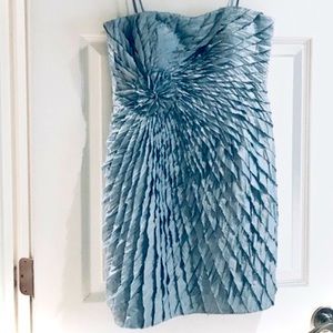 ❤️❤️mignonette tiered ruffle blue cocktail dress
